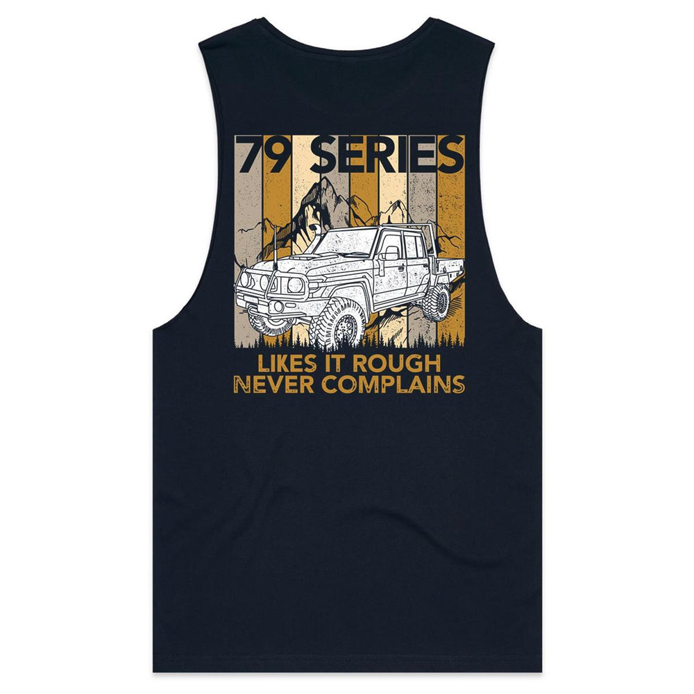 
                  
                    79 Series – Likes It Rough, Never Complains" Tank Top – Outback Approved
                  
                