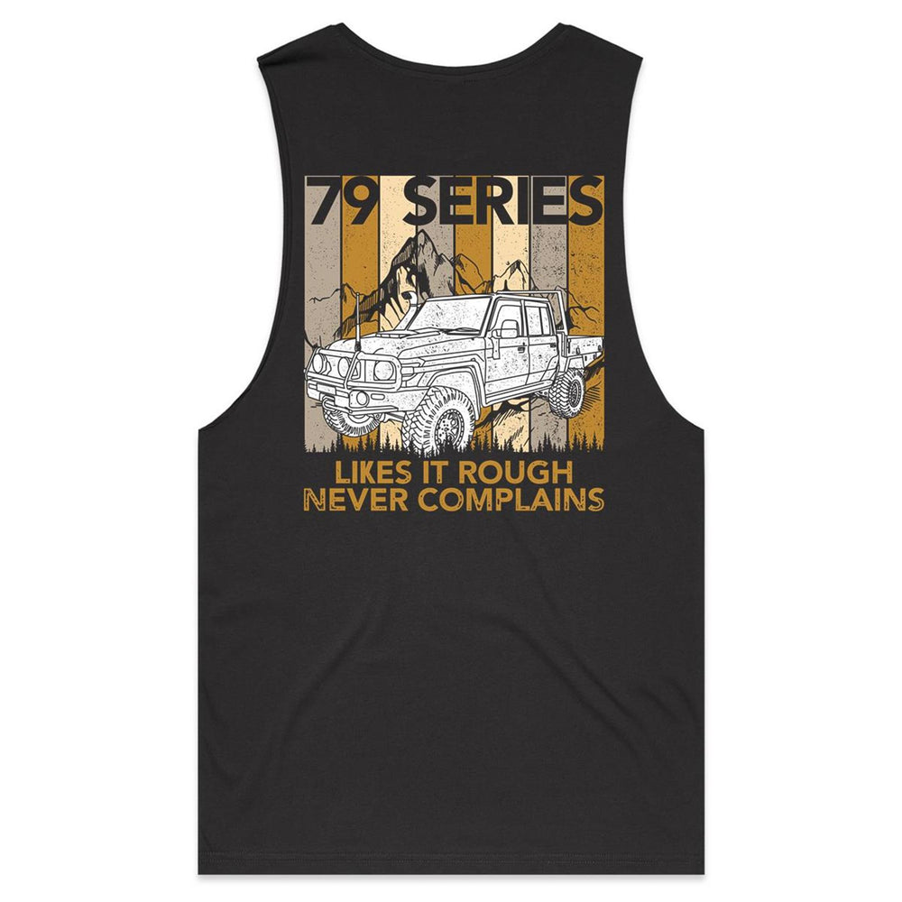 
                  
                    79 Series – Likes It Rough, Never Complains" Tank Top – Outback Approved
                  
                