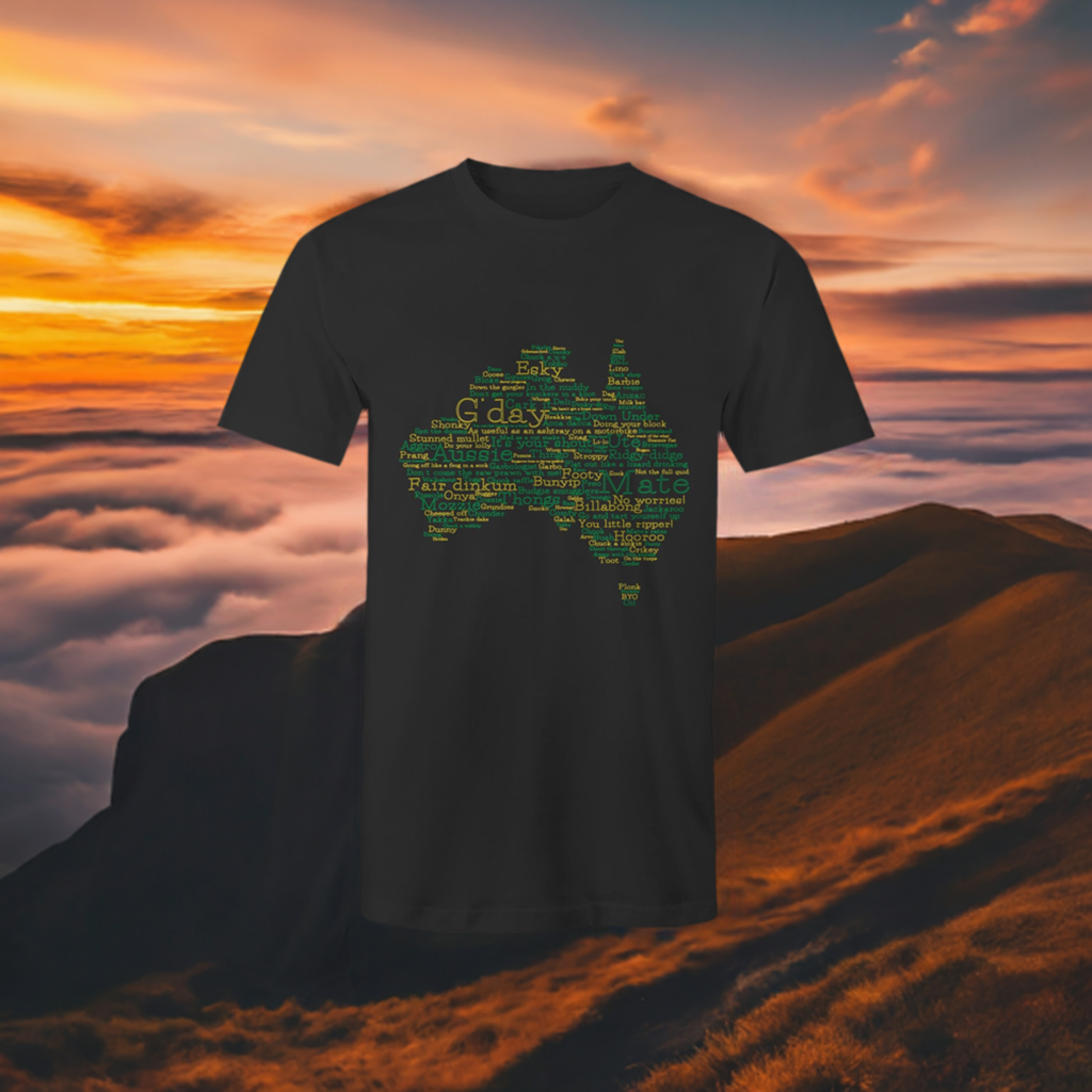 
                  
                    Aussie Slang Map Tee
                  
                